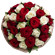 bouquet of red and white roses. France